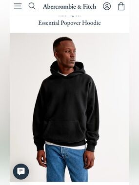 Men's Black Pullover Hoodie Sweatshirt